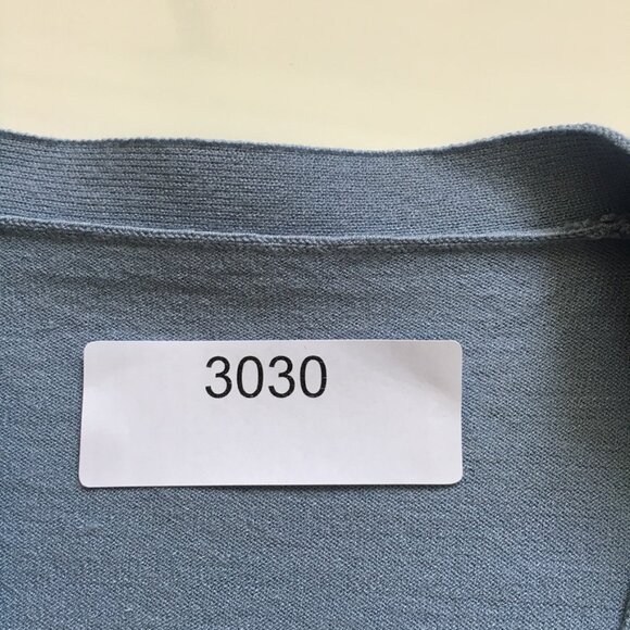 Korean Fashion Womens Cardigan V Neck Slit Sides Free Size Fits Medium Blue - Picture 10 of 10